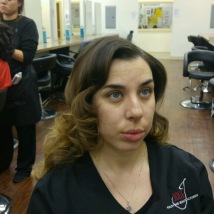 Front view of the hair styled by Leana. (Photo by Leana Washington)
